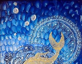 Goldfish Acrylic, canvas on cardboard