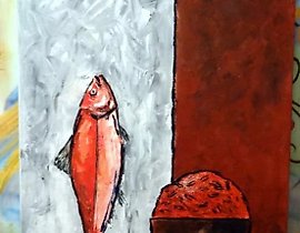 红鱼和红米油，帆布