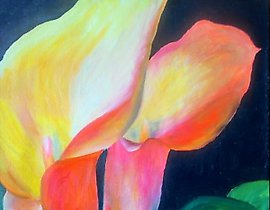 "Callas, canvas, oil"