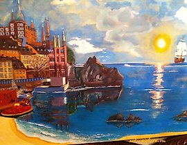 Stockholm. Morning canvas, acrylic.