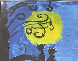 在一起  gouache，纸