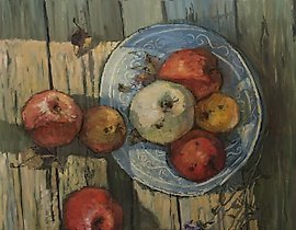 苹果 油画