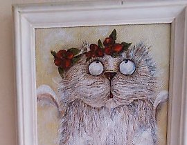 "Saint Catherine, send me a nobleman. Oil on canvas."