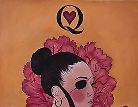 "Queen of Hearts Oil, Canvas"