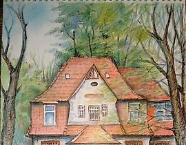 "某人的老房子，某人的生活" 水彩铅笔