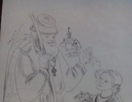 插图来自故事《在报纸“ благовест ”上发表过》，2005年，图形。