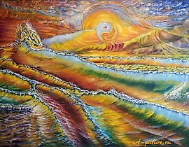 “被引导者的视角 油画 布”