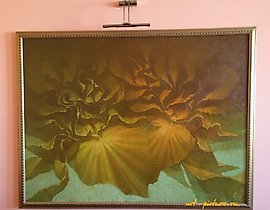 The phrase "Ирисы Масло" translates to "Iris Oil" in English.