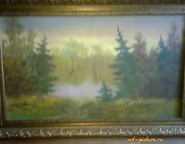 The painting "Autumn Evening" Oil on canvas