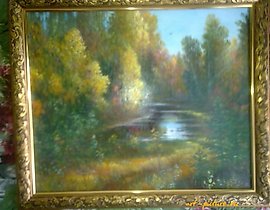 霍尔斯特峡湾，油画