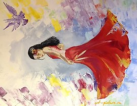 "Flamenco Oil, canvas"
