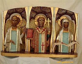 Святой Николай Чудотворец Художественный рельеф 