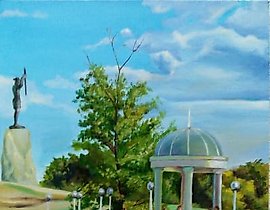 " Ducks oil, canvas"