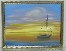 The translation of "Закат холст, масло" into English is "Sunset, canvas, oil."