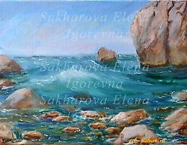 The translation of "Волна холст, масло" into English is "Wave canvas, oil."