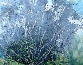 The translation of "Береза Масло, холст" into English is "Birch Oil, canvas."