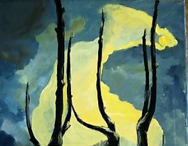 The translation of the text into English is: "Sunny dog over Tosno temperature, canvas."