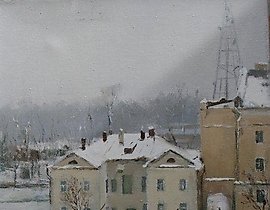 斯摩棱斯克角落。油画，布面。80 x 50 厘米