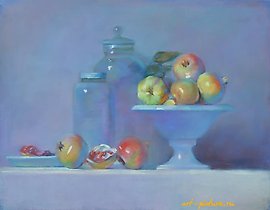 "Morning." Pastel, paper.