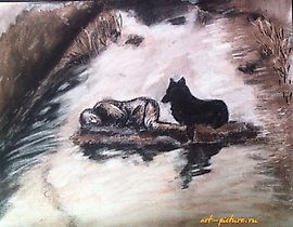 Сталкер Пастель, бумага 