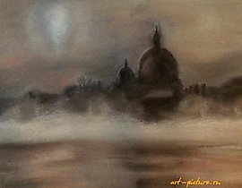 "Winter Petersburg Pastel,Canvas paper"