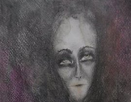 水彩人脸，铅笔，水彩纸