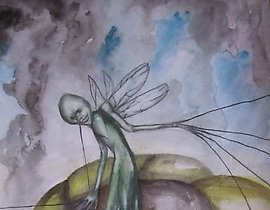 "Flower watercolor, pencil, watercolor paper"