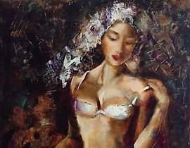 "White Sensuality canvas/oil"