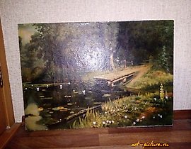 The translation of "Масло-холст" into English is "Oil on canvas."