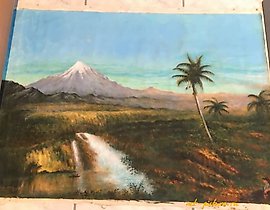 "Visrta del cotopaxi" 弗雷德里克·爱德温·丘奇的画作复制品，画布/油画