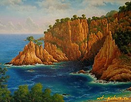 The translation of "Бухта счастья холст масло" into English is "Cove of happiness canvas oil."