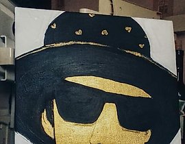 带胡子的男孩 丙烯 画布