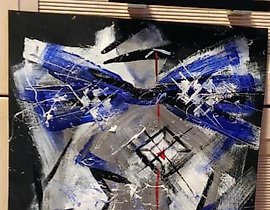 The translation of the text "Кукла акрил, бумага" into English is "Doll acrylic, paper."