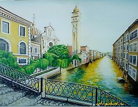 Italy. Memories. Oil on canvas.