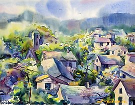 "SANTIAGO DE CHILE WATERCOLOUR, PAPER"