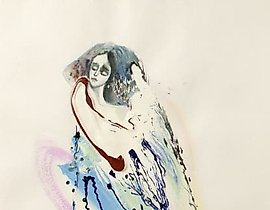 SPIRIT OF MUSE paper, ink, acrylic paints