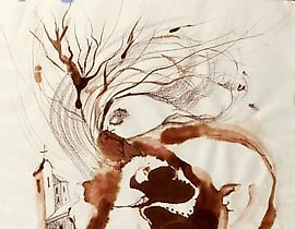 In the center of the cyclone: paper, ink.