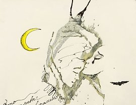 The text translates to "Where have you been, paper, ink."