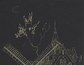 "DENMARK IN BLACK AND GOLD"  
"GOLDEN INK, TINTED PAPER"