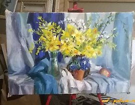 "Spring oil on canvas."