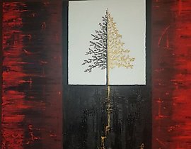 "100 years Canvas, oil, acrylic"