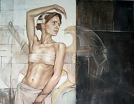 "保护" 油画，画布