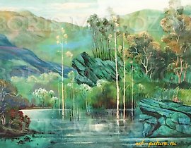 "Fairy Tale Turgusun" Paper/Map / Watercolor