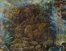 "Evening by the Lake" Paper/Watman / Watercolor