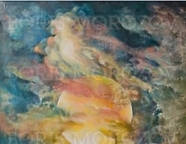 "Crane" Paper/Tracing paper / Watercolor