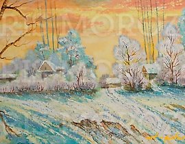 "Winter Evening" Canvas / Oil