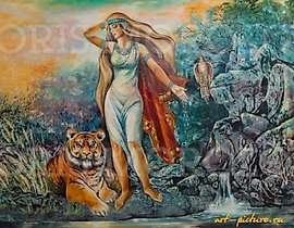 《爱神女王》 布面油画