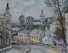Smolensk. Blagoveshchenskaya St. Canvas, oil. 60 x 80 cm