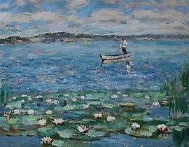 Lake. Canvas, oil. 73 x 90 cm.