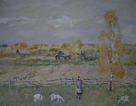 Warm Autumn. Canvas, oil. 70 x 85 cm.